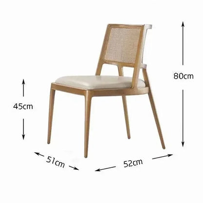 Modern Wooden Dining Chair with Upholstered Seat