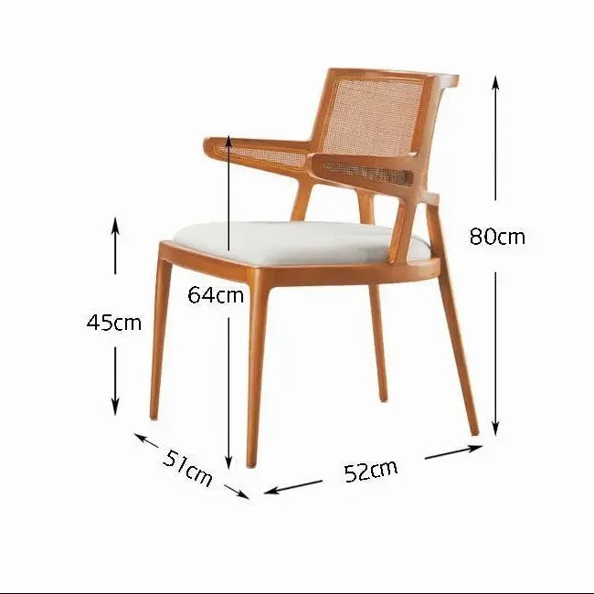 Modern Wooden Dining Chair with Upholstered Seat