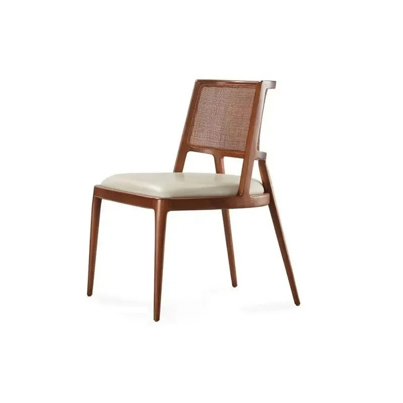 Modern Wooden Dining Chair with Upholstered Seat
