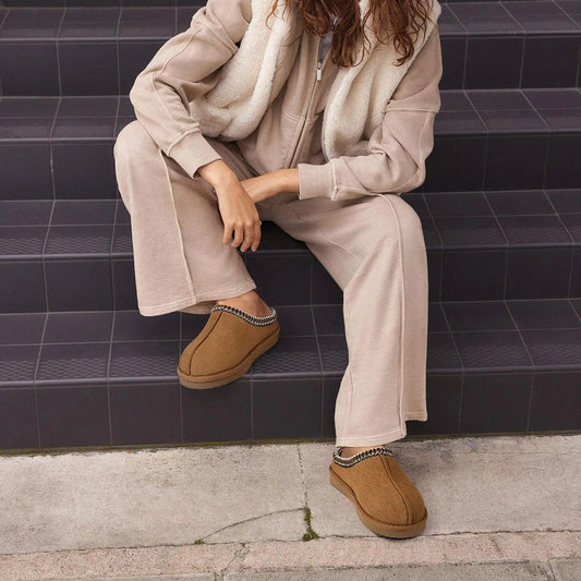 Unisex Faux Suede Slippers