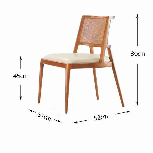 Modern Wooden Dining Chair with Upholstered Seat